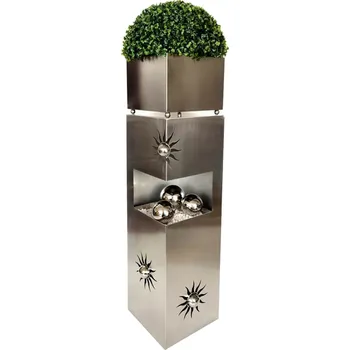 Venkovní osvětlení Sloup na rostliny GARDEN PLEASURE Sun, stříbrný | 507179