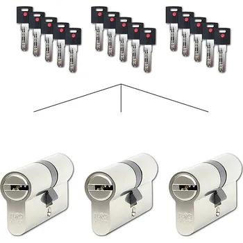 Vložka do dveří Set 3 ks cylindrických vložek Richter EURO XCOLOR SET3.CRV