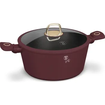 Hrnec BERLINGERHAUS Kastrol s titanovým povrchem a poklicí 28 cm Leonardo Collection BH-8042