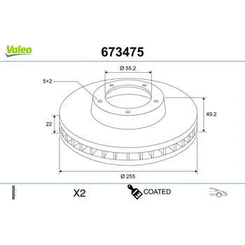 Brzdový kotouč Brzdový kotouč VALEO 673475
