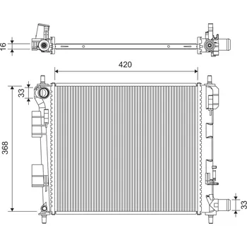 Chladič motoru Chladič vody pro motor VALEO 701439