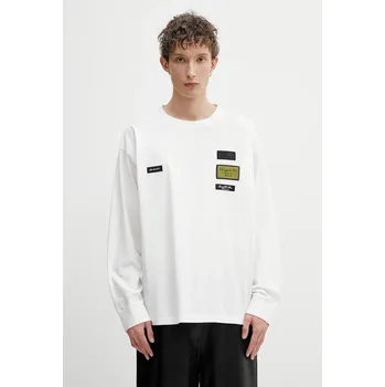 Pánské tričko Bavlněné tričko s dlouhým rukávem MM6 Maison Margiela, L, bílá, 00X