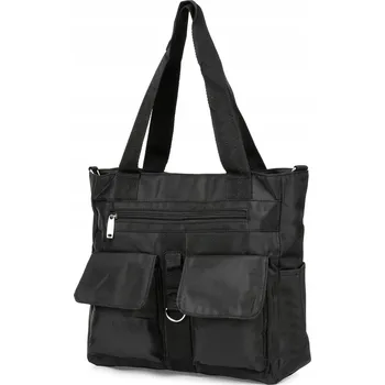 Kabelka Černá taška kabelka přes rameno Beltimore z mikrovlákna