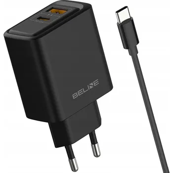 Nabíječka Beline 45W GaN USB-A/USB-C + kabel USB-C/USB-C BLN2CB45C černá