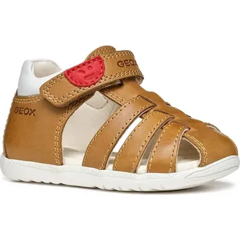 Dívčí sandály Dětské kožené sandály Geox SANDAL MACCHIA B254VA.0CL54. béžová 01X, EUR 22
