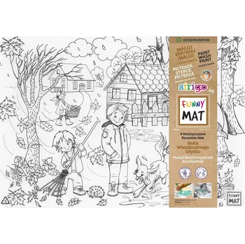 Obraz Bílá voděodolná podložka na malování Strigo by Funny Mat Podzim