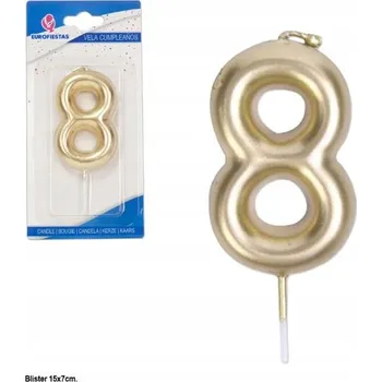 Dortová svíčka Ouda Party - Zlaté narozeninové svíčky