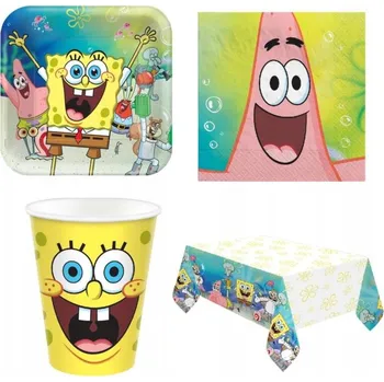Party dekorace SUPER Narozeninová sada Sponge Bob SPO33 33ks.