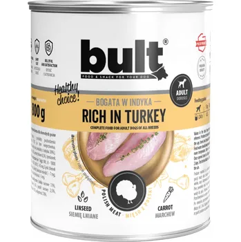 Krmivo pro psa Vlhké krmivo pro psy Bult s vysokým obsahem krůtího masa, konzerva 800 g