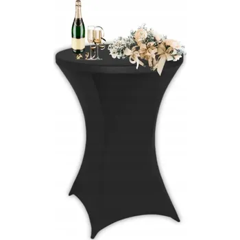 Napínací potah Potah na cateringový stůl Ubieramy-meble černý polyester 110x80 cm