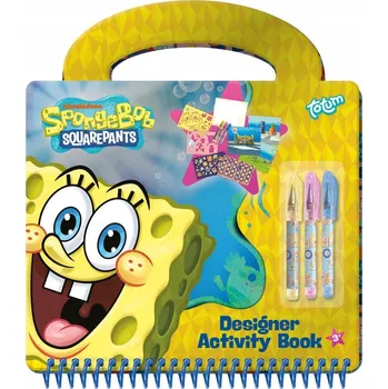 kreativní sada SPONGEBOB KREATIVNÍ SADA na kreslení - 3 pera, šablony, samolepky