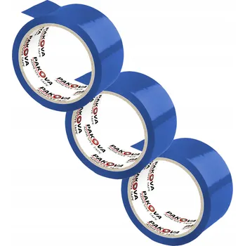 Balicí páska Pakova modrá, šířka 48 mm, délka 45 m, 3 ks