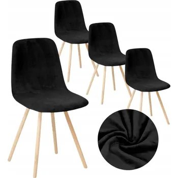 Potah na židli Potah na židli Ubieramy-meble černý velur 4 ks