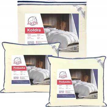 přikrývka Péřová přikrývka zimní TEPLÁ 200x220 + 2 polštáře 70x80 z kachního peří