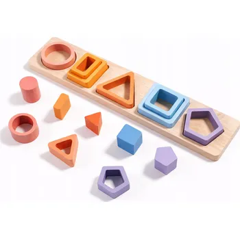 Dřevěná hračka Dřevěná Montessori skládačka, vzdělávací hračka, třídič tvarů