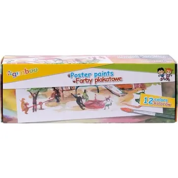 Výtvarná barva Plakátové barvy 12 barev 20 ml Gimboo