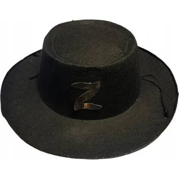 Pokrývka hlavy KLOBOUK ZORRO SE STŘÍBRNÝM PÍSMENEM "Z"