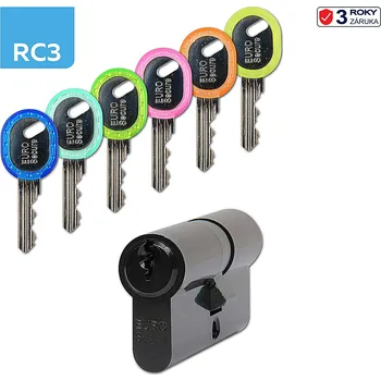 Vložka do dveří Cylindrická bezpečnostní vložka RICHTER EURO SECURE R3, Vložka bezpečnostní 40/50 mm