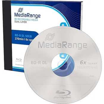 Blu-ray film Blu-ray disk MediaRange BD-R DL 50 GB 1 ks