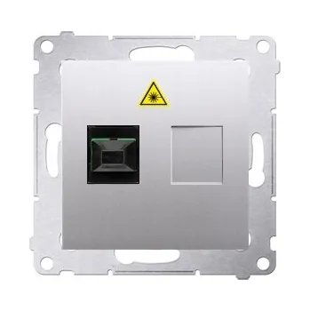 Elektrická zásuvka Internetová zásuvka nástěnná Kontakt-simon stříbrná