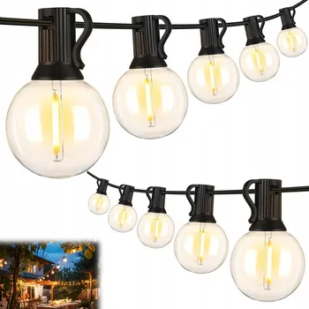 Venkovní osvětlení ZAHRADNÍ SVĚTELNÝ ŘETĚZ Žárovky 50 LED Venkovní Světýlka Zahradní