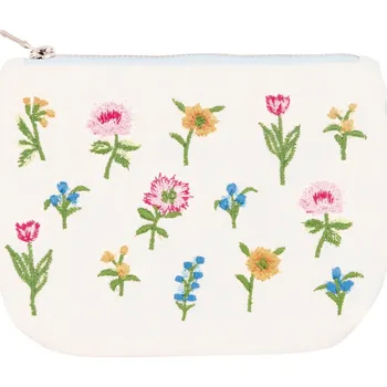 Kosmetická taška GREEN GATE Kosmetická taštička s výšivkou Estrid White