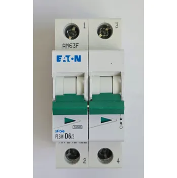 Jistič Jistič Eaton PLSM-D6/2-MW 6A, charakteristika D, 2-pólový, 10kA, Moeller