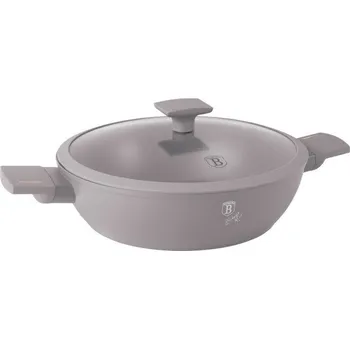 Pánev BERLINGERHAUS Pánev s titanovým povrchem a poklicí 28 cm Taupe Collection BH-8098