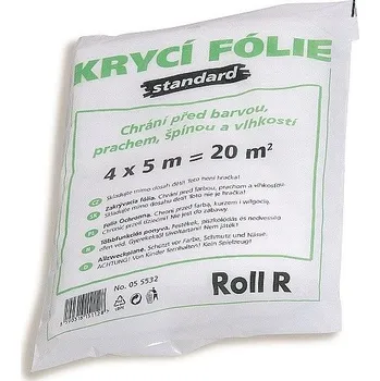 Zakrývací fólie na malování Fólie krycí mikrotenová 4x5m, 6my standard