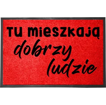 Rohožka Vstupní rohožka červená 40x60 cm - Vtipná rohožka ke dveřím - Dobří lidé