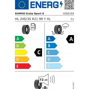 Letní osobní pneu Letní pneumatika Kumho Ecsta PS72 245/35 R21 99 Y zesílená (XL)