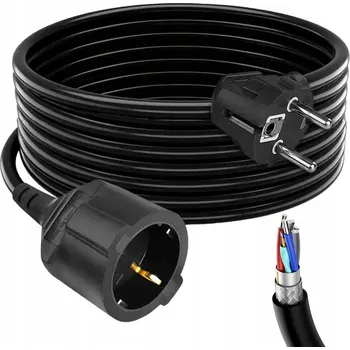 Napájecí kabel PRODLUŽOVACÍ KABEL ZAHRADNÍ PRO SEKAČKU STRUNOVOU SEKAČKU STAVEBNÍ ŠŇŮRA 3x0.75 20m