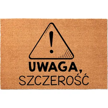 Rohožka VSTUPNÍ ROHOŽKA KOKOSOVÁ 40X60 CM POD DVEŘE S HUMOREM POZOR UPŘÍMNOST