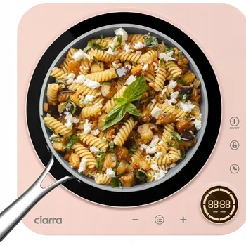 Varná deska CIARRA CBTIH1A-P Přenosná indukční varná deska 2000W – růžová