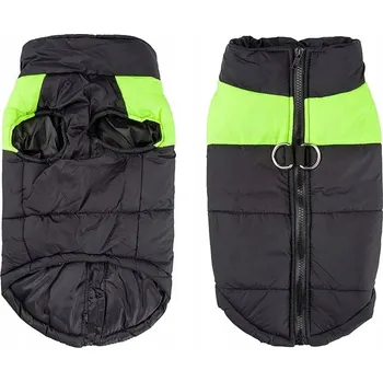 Obleček pro psa Zimní vesta pro psa černo-žlutá vel. S