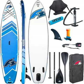 Paddleboard SUP prkno F2 Axxis 12'2" Light Blue Combo + Plovák na pádlo 372 cm