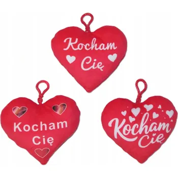 Přívěsek Na Klíče plyšové srdce 15 cm s nápisem Miluji Tě - Valentýnský dárek