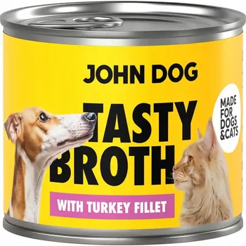 Krmivo pro psa John Dog Tasty Broth polévka pro kočky a psy s krůtím masem 140g