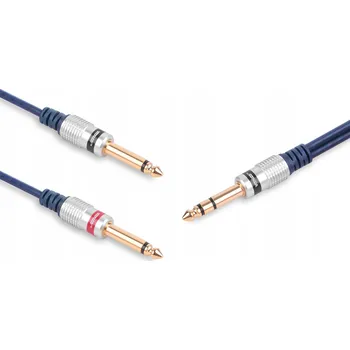 Audio kabel Kabel Vitalco 09606 jack (6,3 mm) - 2x jack (6,3 mm) 3 m