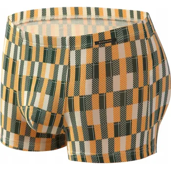 Pánské spodní prádlo Sesto Senso Pánské boxerky z mikromodalu Funky žlutá zelená VZOR 01 XL