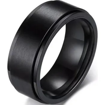 Prsten Černý Antistresový Prsten proti Úzkosti z Chirurgické Oceli