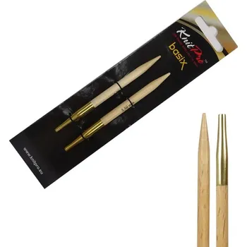 Nástroj na niť a příze Vyměnitelné dřevěné kruhové jehlice Knitpro Basix Birch 5,5 mm