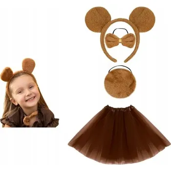 Karnevalový kostým Dámský kostým Medvídek hnědý univerzální s čelenkou a sukýnkou