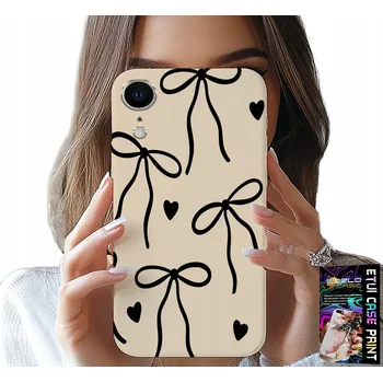 Pouzdro na mobilní telefon POUZDRO NA IPHONE XR - BÉŽOVÉ MAŠLIČKY S MÓDNÍ STUHOU