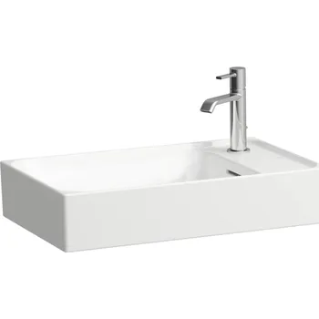 Umyvadlo LAUFEN MEDA - umyvadlová mísa, s armaturní deskou vpravo (H812113) Barva: Černá mat, Provedení: s 1 otvorem pro baterii vpravo