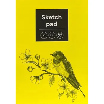 Skicák / Blok na kreslení A5, 25 listů, 280 g/m2, pro různé techniky