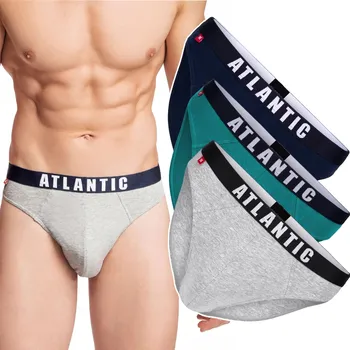 Slipy X3 Pánské sportovní slipy ATLANTIC 3MP-094 Slipy bavlněné sada - XXL