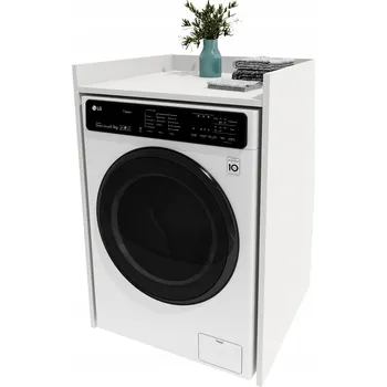 Koupelnový nábytek Skříňka nad pračku do koupelny regál pračka sloupek vestavná bílá 62 cm