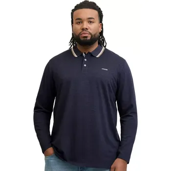 Pánské tričko Pánské polotričko s dlouhým rukávem Jack & Jones 12287555 tmavě modré (6XL)