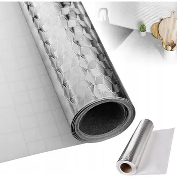 Tapeta FÓLIE OCHRONNA NA ŚCIANĘ KUCHENKĘ SAMOLEPICÍ HLINÍKOVÁ OCHRANA 300 cm